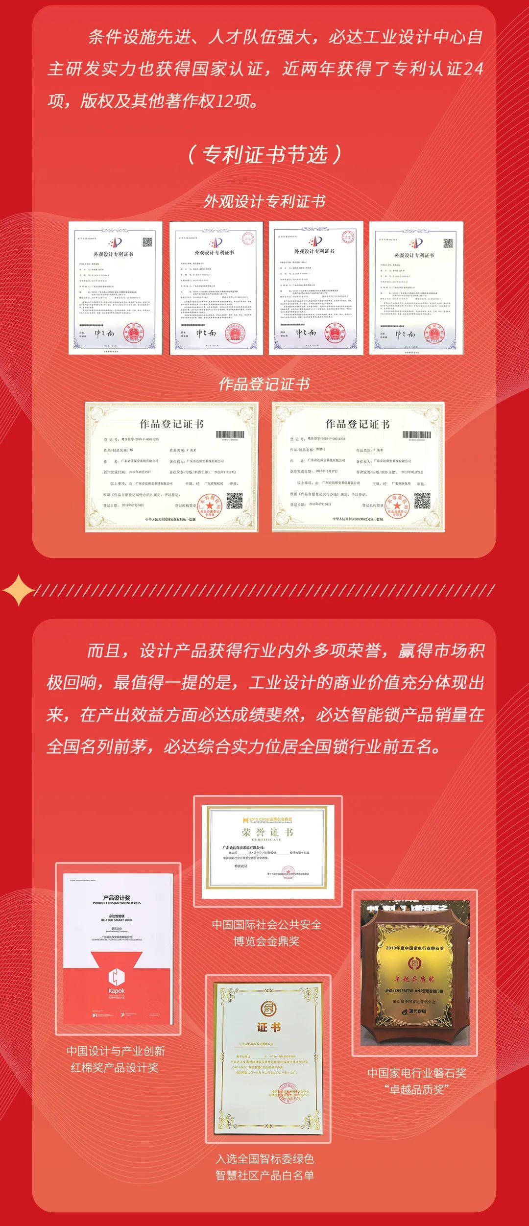 必达工业设计中心自主研发实力也获得国家认证
